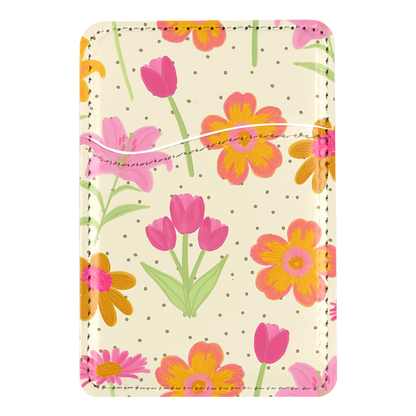 Polka Petals MagSafe Card Holder