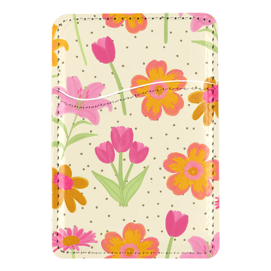 Polka Petals MagSafe Card Holder