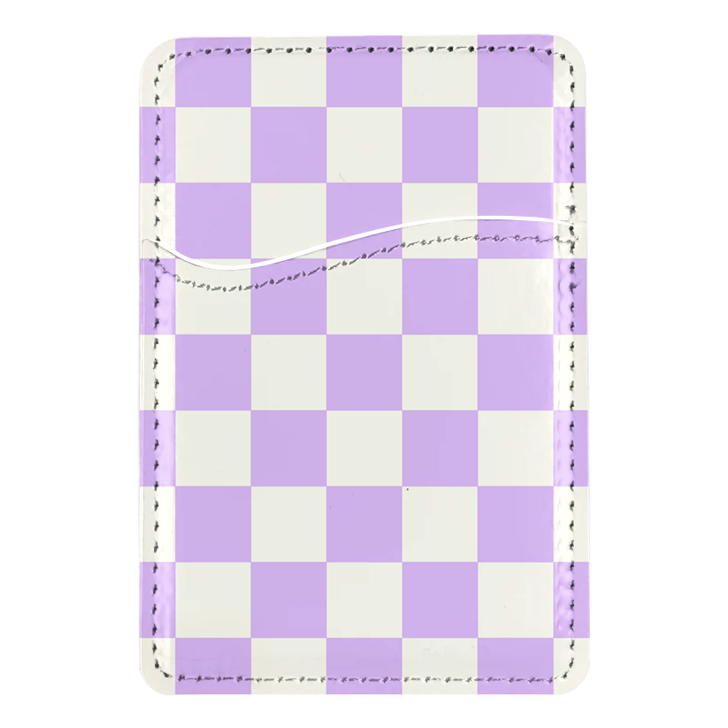 Lilac Checkers II MagSafe Card Holder