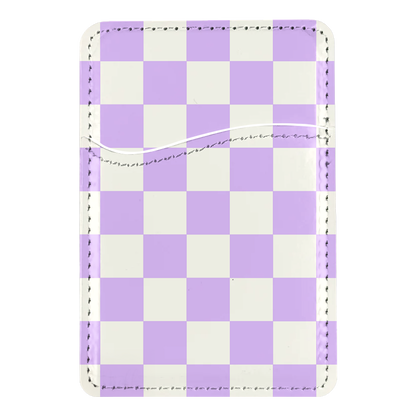 Lilac Checkers II MagSafe Card Holder
