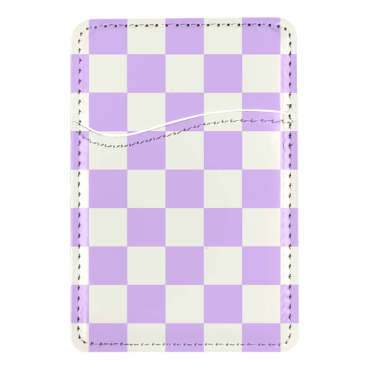 Lilac Checkers II MagSafe Card Holder