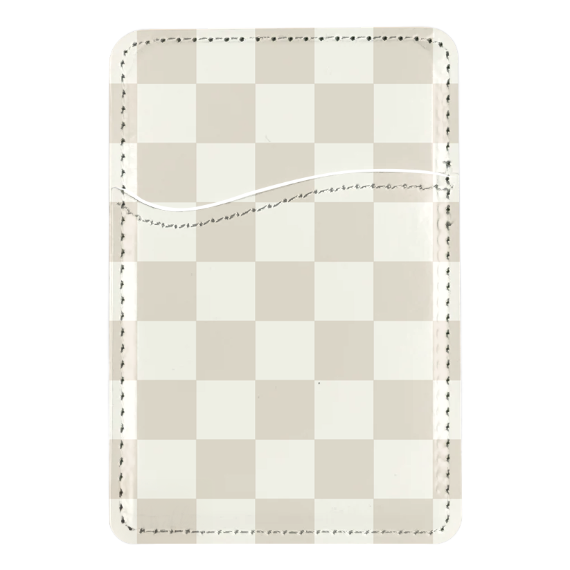 Vanilla Milkshake Checkers MagSafe Card Holder