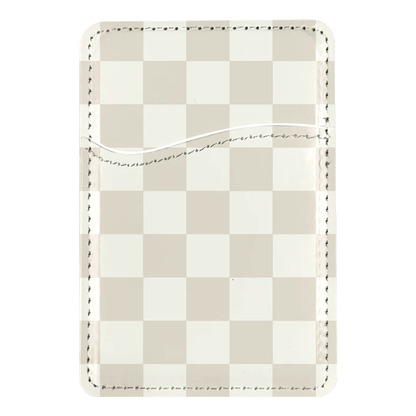 Vanilla Milkshake Checkers MagSafe Card Holder