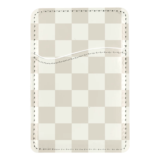 Vanilla Milkshake Checkers MagSafe Card Holder