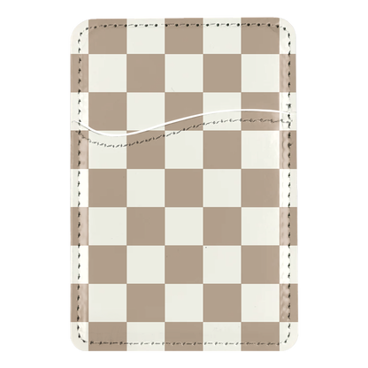 Chestnut Checkers II MagSafe Card Holder