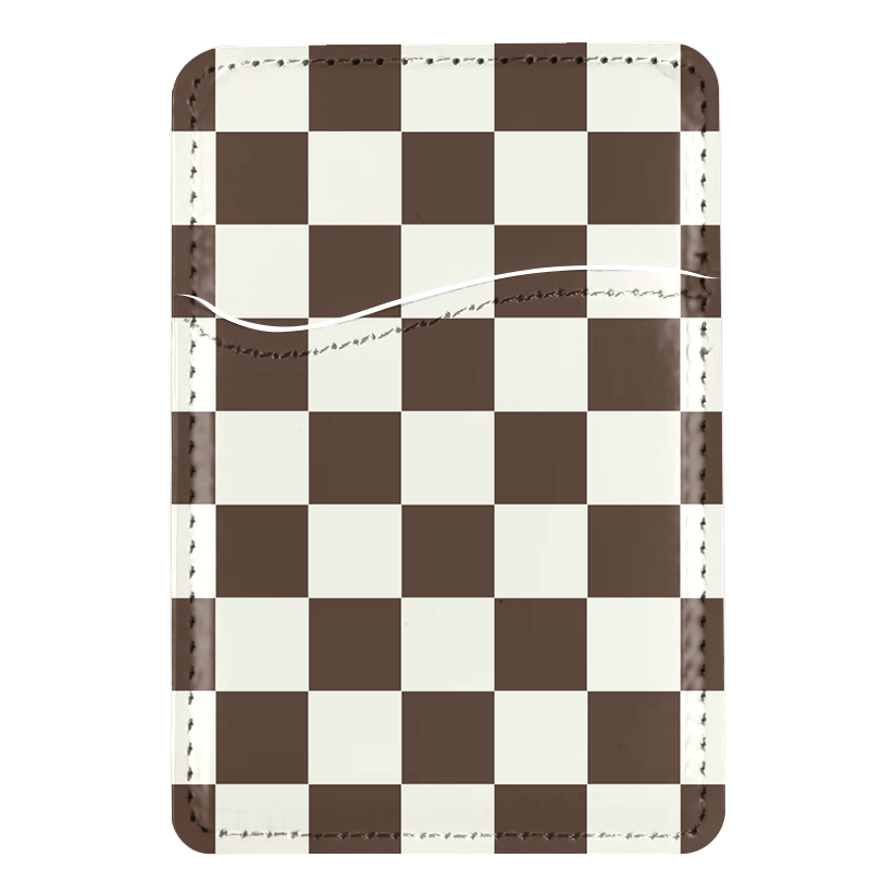 Espresso Checkers II MagSafe Card Holder