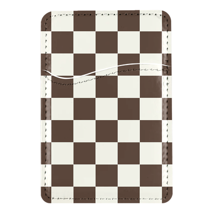 Espresso Checkers II MagSafe Card Holder