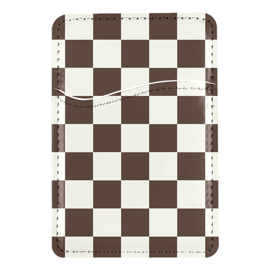 Espresso Checkers II MagSafe Card Holder