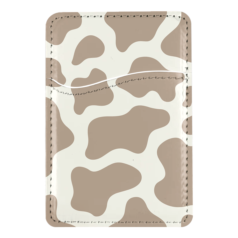 Chestnut Cow Print MagSafe Card Holder