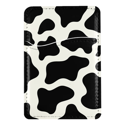 Onyx Cow Print MagSafe Card Holder