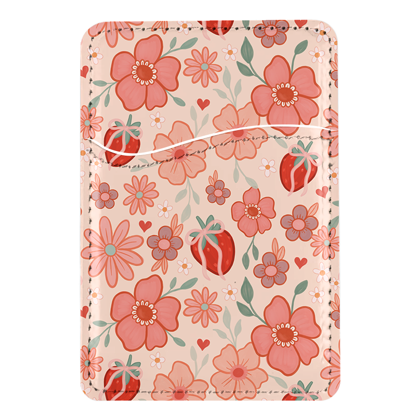 Strawberry Fields MagSafe Card Holder