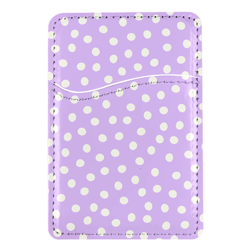 Lilac Dots MagSafe Card Holder