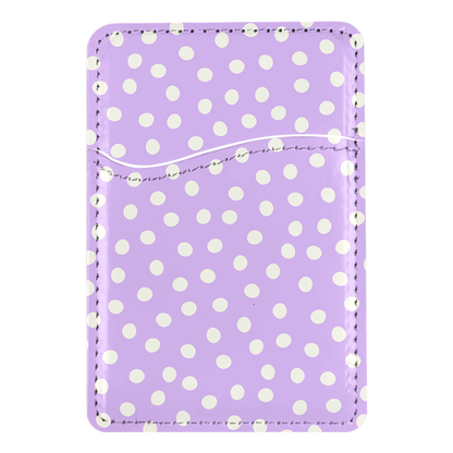 Lilac Dots MagSafe Card Holder