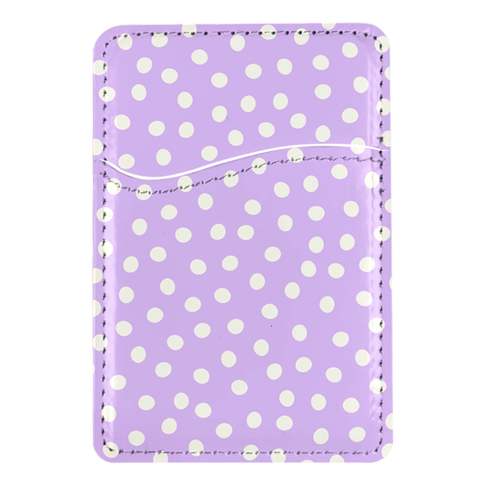 Lilac Dots MagSafe Card Holder