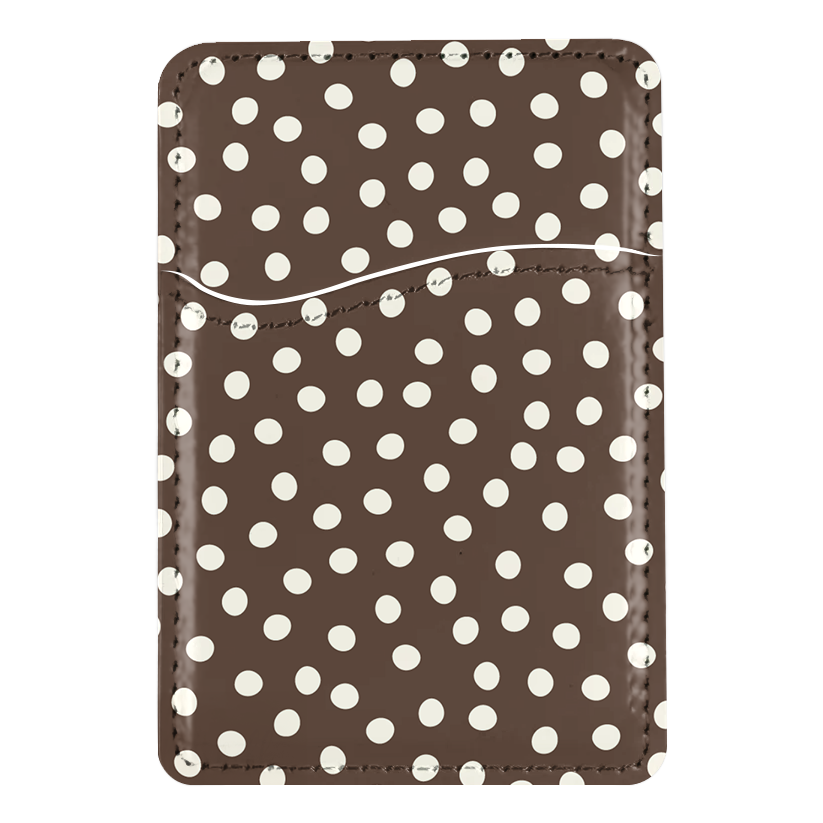 Espresso Dots MagSafe Card Holder