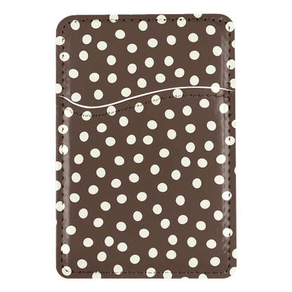 Espresso Dots MagSafe Card Holder