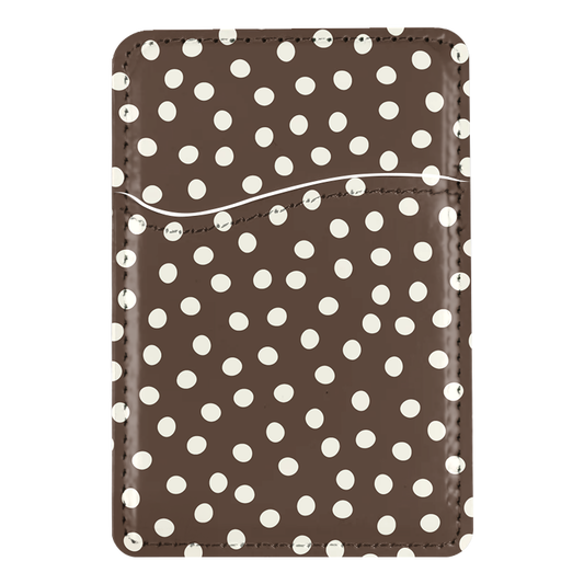 Espresso Dots MagSafe Card Holder