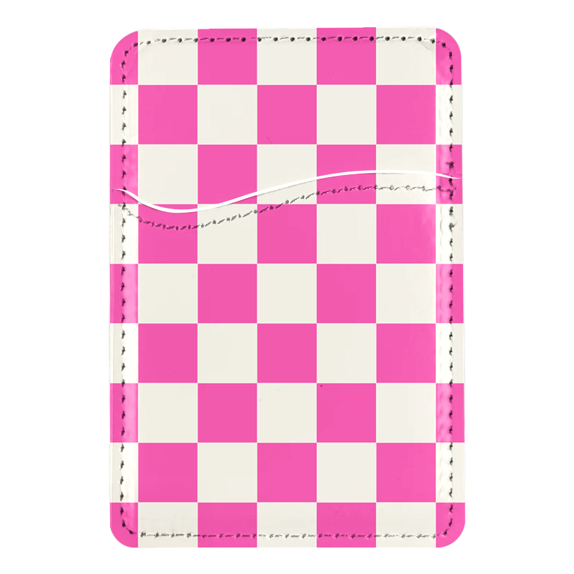 Raspberry Checkers II MagSafe Card Holder