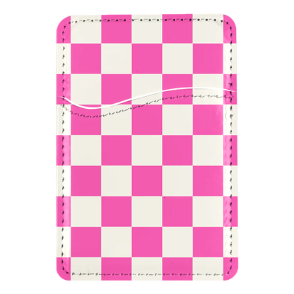Raspberry Checkers II MagSafe Card Holder