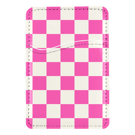 Raspberry Checkers II MagSafe Card Holder