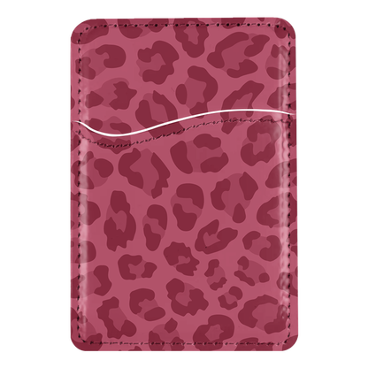 Black Cherry Leopard MagSafe Card Holder