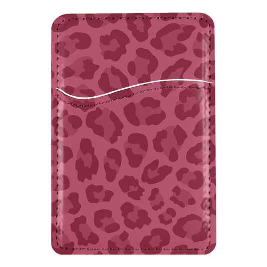 Black Cherry Leopard MagSafe Card Holder