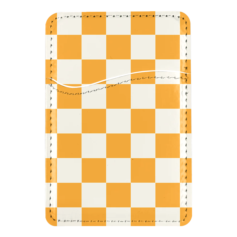 Creamsicle Checkers II MagSafe Card Holder