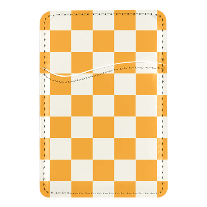 Creamsicle Checkers II MagSafe Card Holder