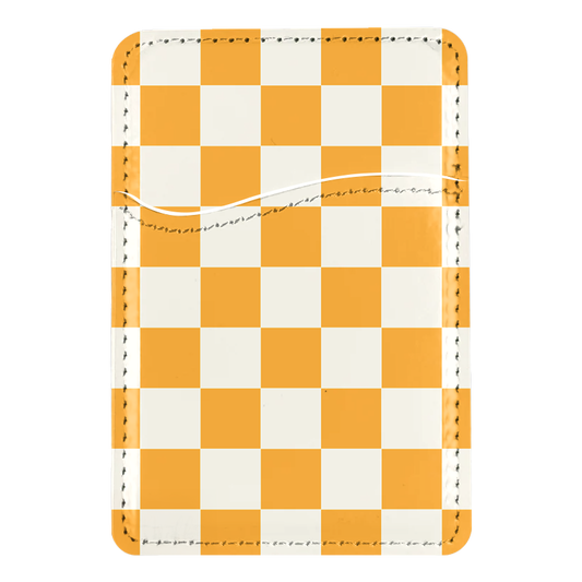 Creamsicle Checkers II MagSafe Card Holder