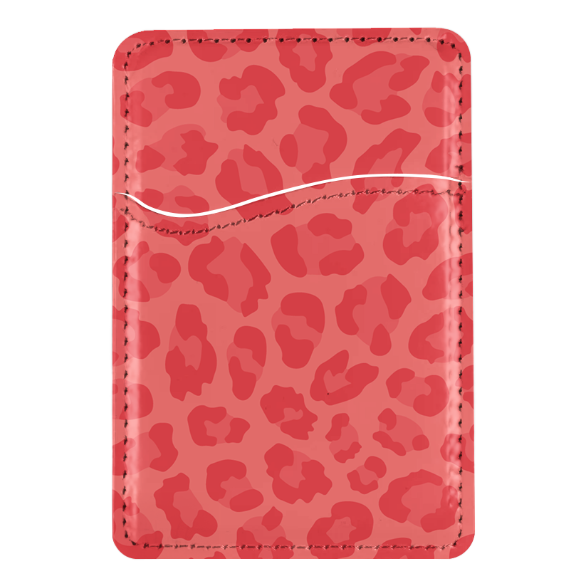Vermillion Leopard MagSafe Card Holder