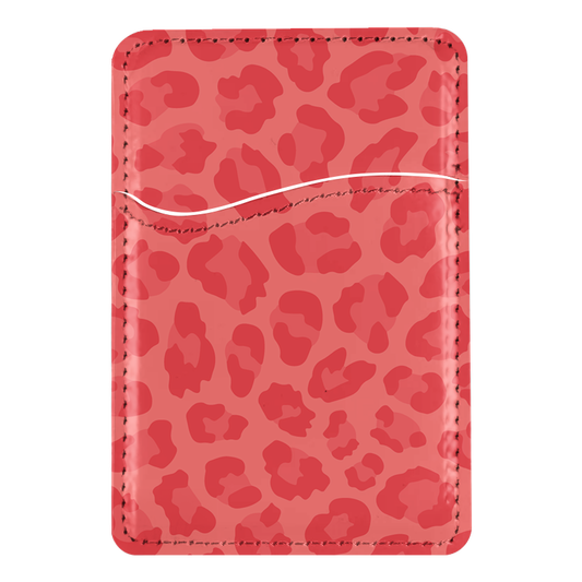 Vermillion Leopard MagSafe Card Holder