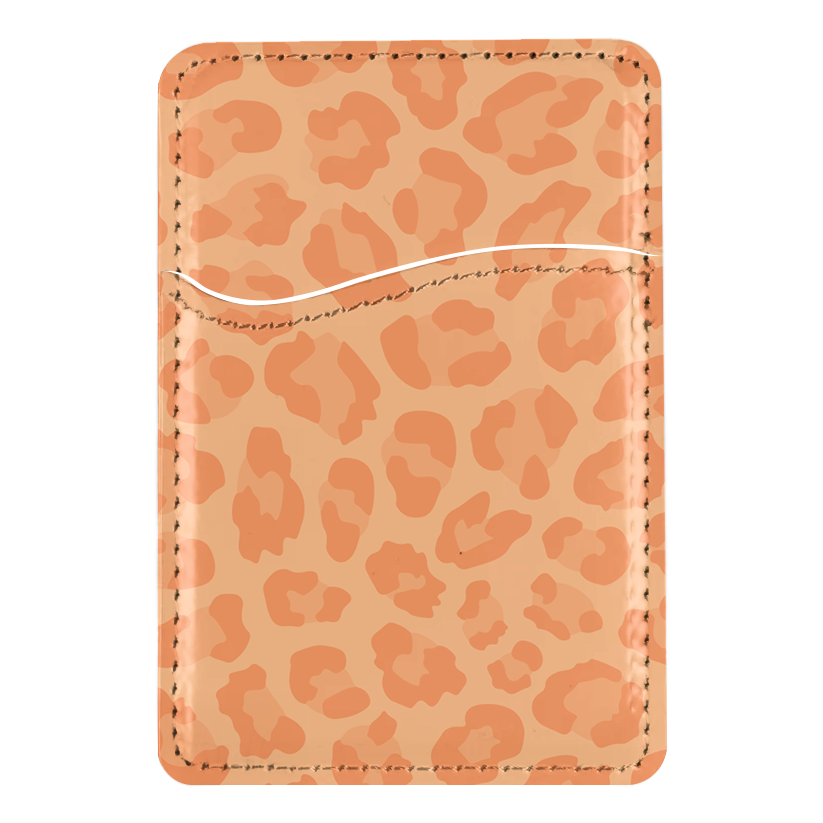 Tangerine Leopard MagSafe Card Holder