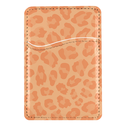 Tangerine Leopard MagSafe Card Holder