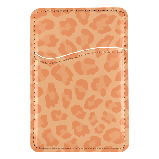 Tangerine Leopard MagSafe Card Holder