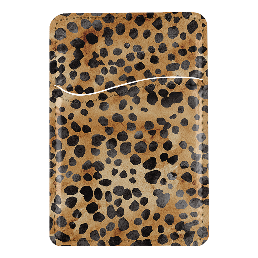 Amber Cheetah MagSafe Card Holder