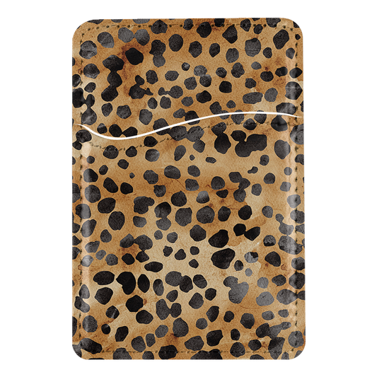 Amber Cheetah MagSafe Card Holder