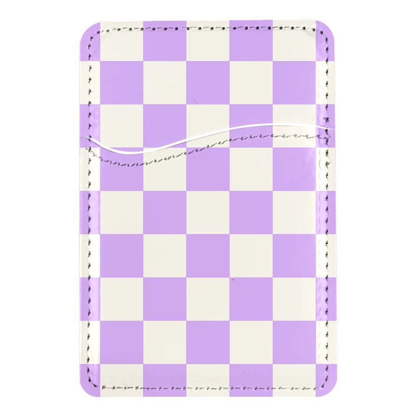 Lavender Checkers II MagSafe Card Holder
