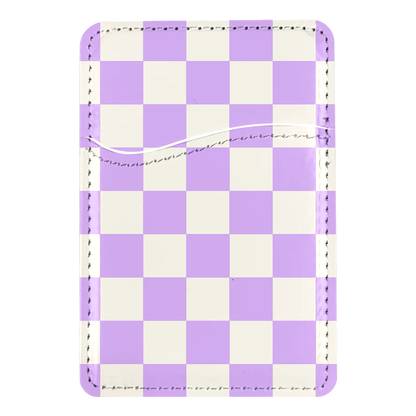 Lavender Checkers II MagSafe Card Holder