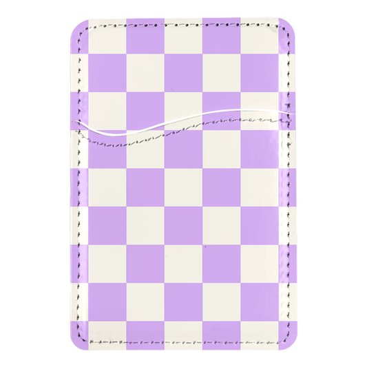 Lavender Checkers II MagSafe Card Holder