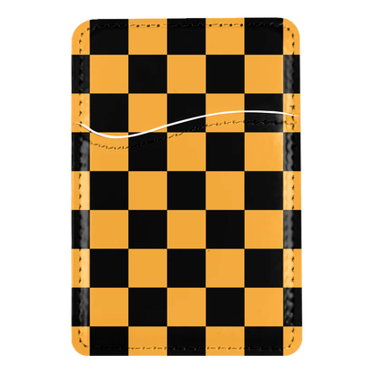Creamsicle Checkers MagSafe Card Holder