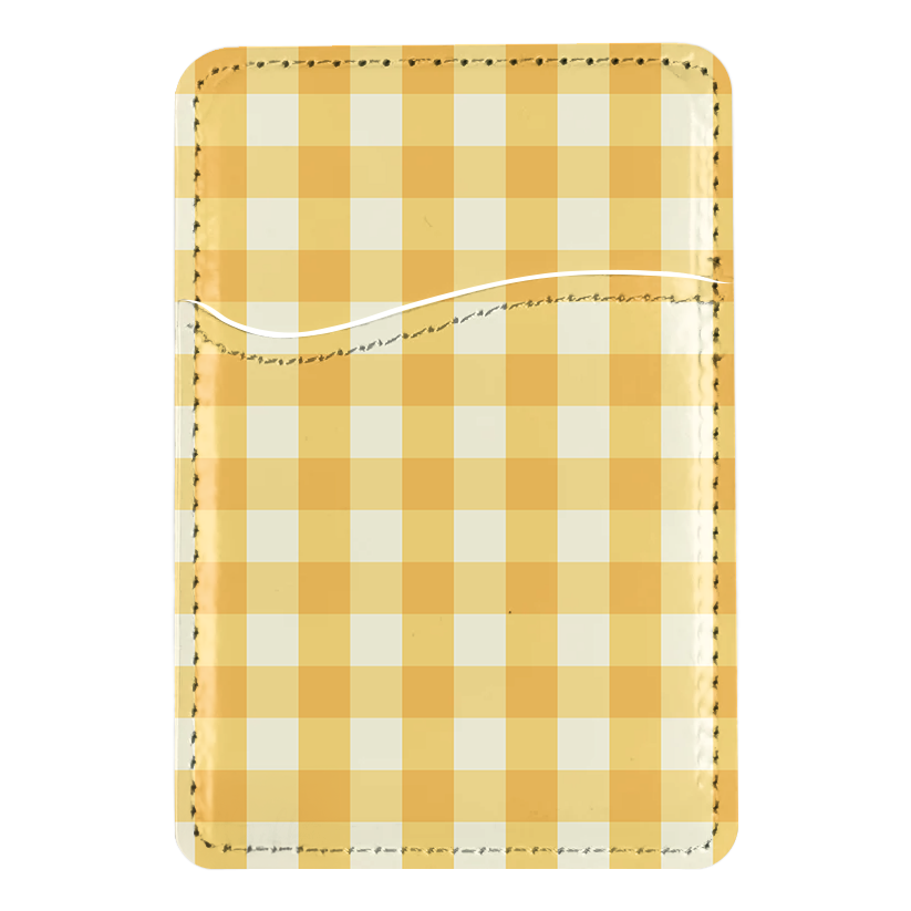 Sunshine Gingham MagSafe Card Holder