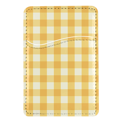 Sunshine Gingham MagSafe Card Holder