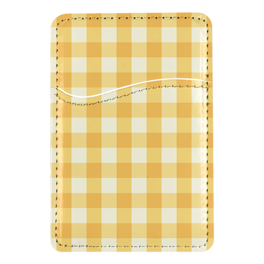 Sunshine Gingham MagSafe Card Holder