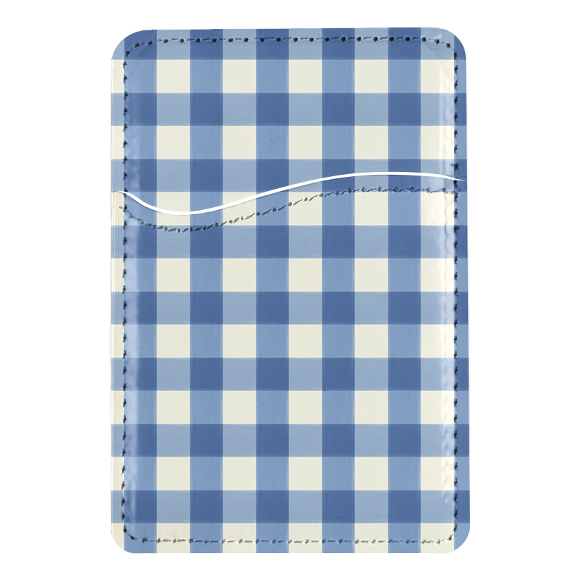 Blueberry Gingham MagSafe Card Holder