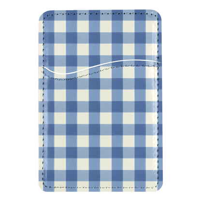 Blueberry Gingham MagSafe Card Holder