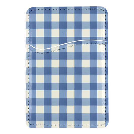 Blueberry Gingham MagSafe Card Holder