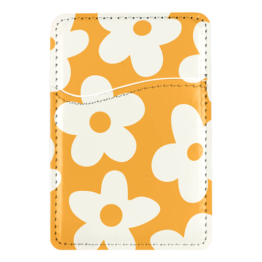 Creamsicle Big Blooms MagSafe Card Holder