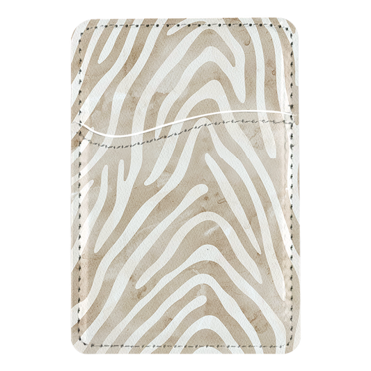 Sandstone Zebra MagSafe Card Holder