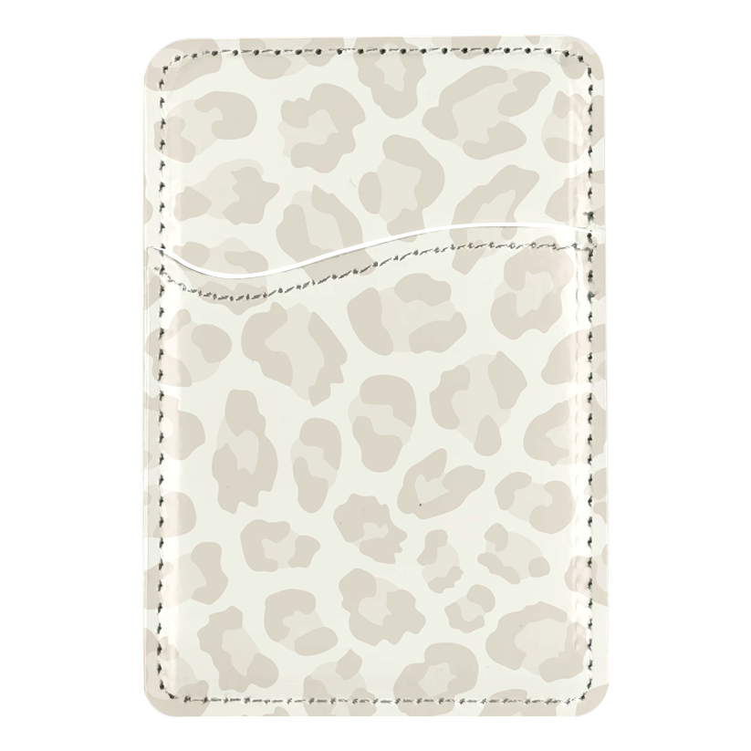 Vanilla Milkshake Leopard MagSafe Card Holder