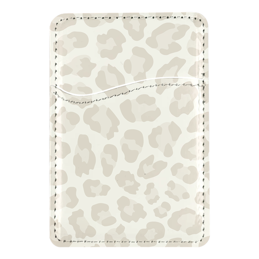Vanilla Milkshake Leopard MagSafe Card Holder